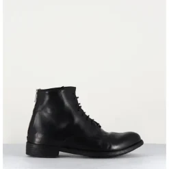 Discount OFFICINE CREATIVE Bottines plates à lacets en cuir - MARS007 Nero NOIR