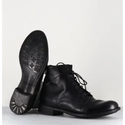 Discount OFFICINE CREATIVE Bottines plates à lacets en cuir - MARS007 Nero NOIR