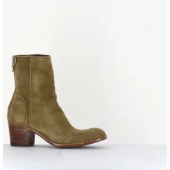 Outlet ALBERTO FASCIANI Bottines talon bottier en daim - MAYA31019D CAMEL
