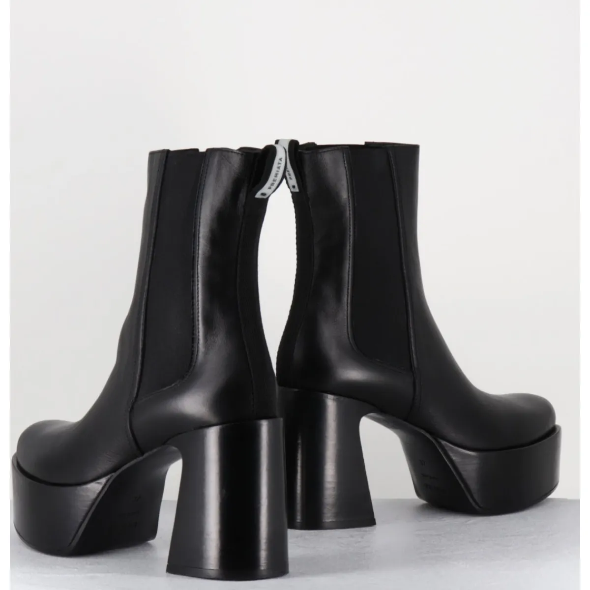 Discount PREMIATA Bouts à plateforme bout pointu cuir - M6571 NAPPA NERO NOIR