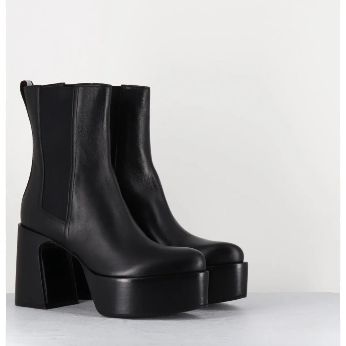 Discount PREMIATA Bouts à plateforme bout pointu cuir - M6571 NAPPA NERO NOIR