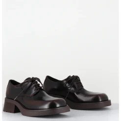 Best E8 BY MIISTA Chaussures à lacets en cuir brossé bout carré - ALTHEA BROWN BROGUES MARRON