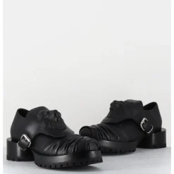 New SDM Chaussures en cuir à tête de lion & talon cylindrique - LION NAPPA NERO NOIR