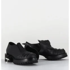 New SDM Chaussures en cuir à tête de lion & talon cylindrique - LION NAPPA NERO NOIR