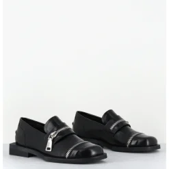 Online GARRICE LAB Chaussures en cuir glacé zip - ORIA ABRA NERO NOIR