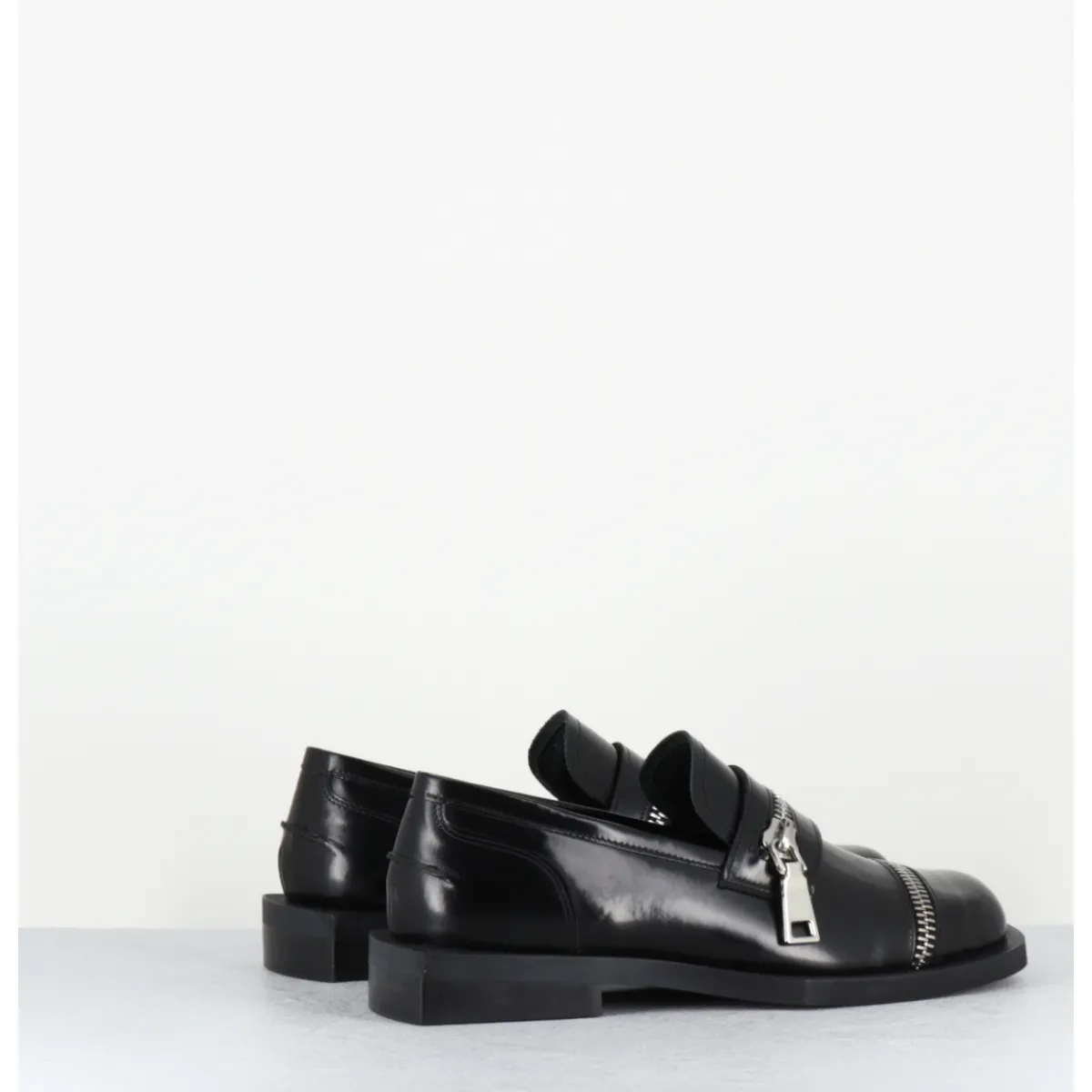 Online GARRICE LAB Chaussures en cuir glacé zip - ORIA ABRA NERO NOIR