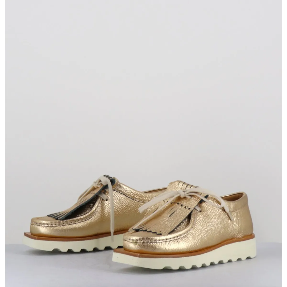 Sale TO&CO Chaussures légères en cuir doré frange amovible - 6549 AIR FRANGIA DORE