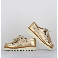 Sale TO&CO Chaussures légères en cuir doré frange amovible - 6549 AIR FRANGIA DORE