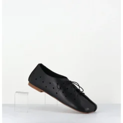 ANTONIO BARBATO Chaussures minimalistes à lacets en cuir perforé - AB4651 NAPPATO NERO NOIR