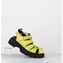 New E8 BY MIISTA Chaussures multi-brides & élastique cuir - EUNICE LIME SANDALS JAUNE