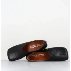 Sale ANTONIO BARBATO Chaussures plates en cuir esprit 60s - AB4624 MADRAS NERO NOIR