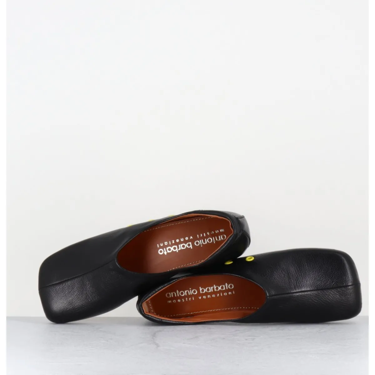 Sale ANTONIO BARBATO Chaussures plates en cuir esprit 60s - AB4624 MADRAS NERO NOIR