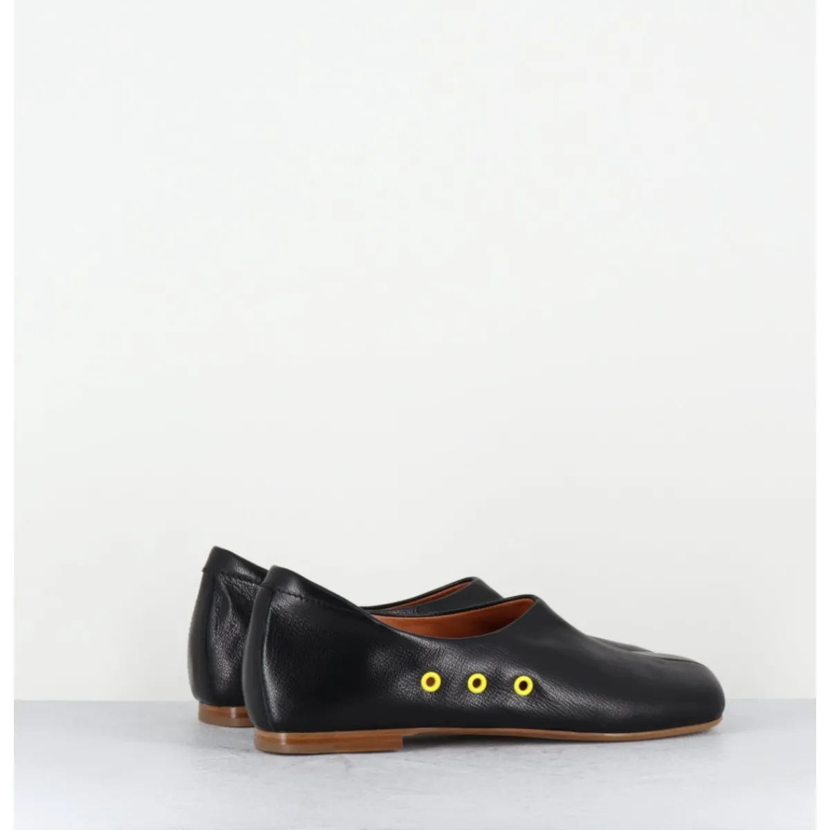 Sale ANTONIO BARBATO Chaussures plates en cuir esprit 60s - AB4624 MADRAS NERO NOIR