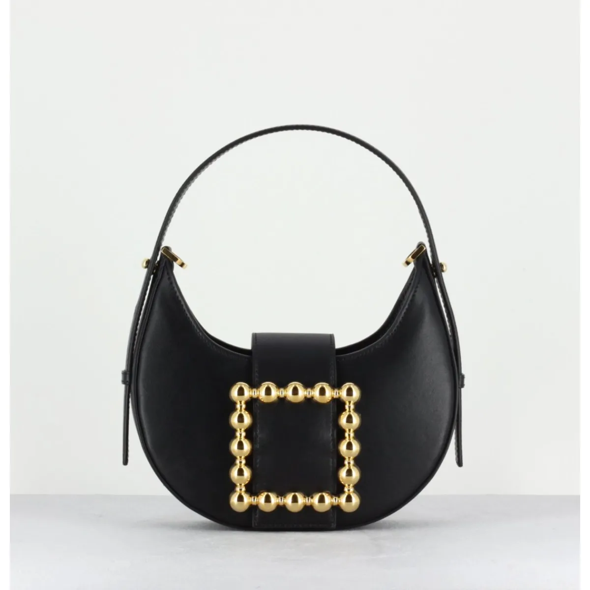 Online LES PETITS JOUEURS Cindy Golden Buckle - Croco NOIR