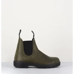 Sale BLUNDSTONE Classic Chelsea Boots cuir mate - 2052 CUIR OLIVE KHAKI