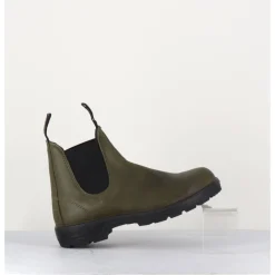 Sale BLUNDSTONE Classic Chelsea Boots cuir mate - 2052 CUIR OLIVE KHAKI