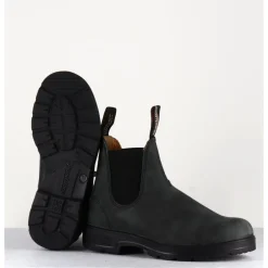 New BLUNDSTONE Classic Chelsea Boots en cuir nubuck - 587 RUSTIC BLACK NOIR