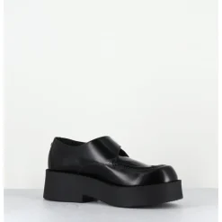 Online OA NON FASHION Creepers en cuir glacé - COOL ABRA NERO NOIR
