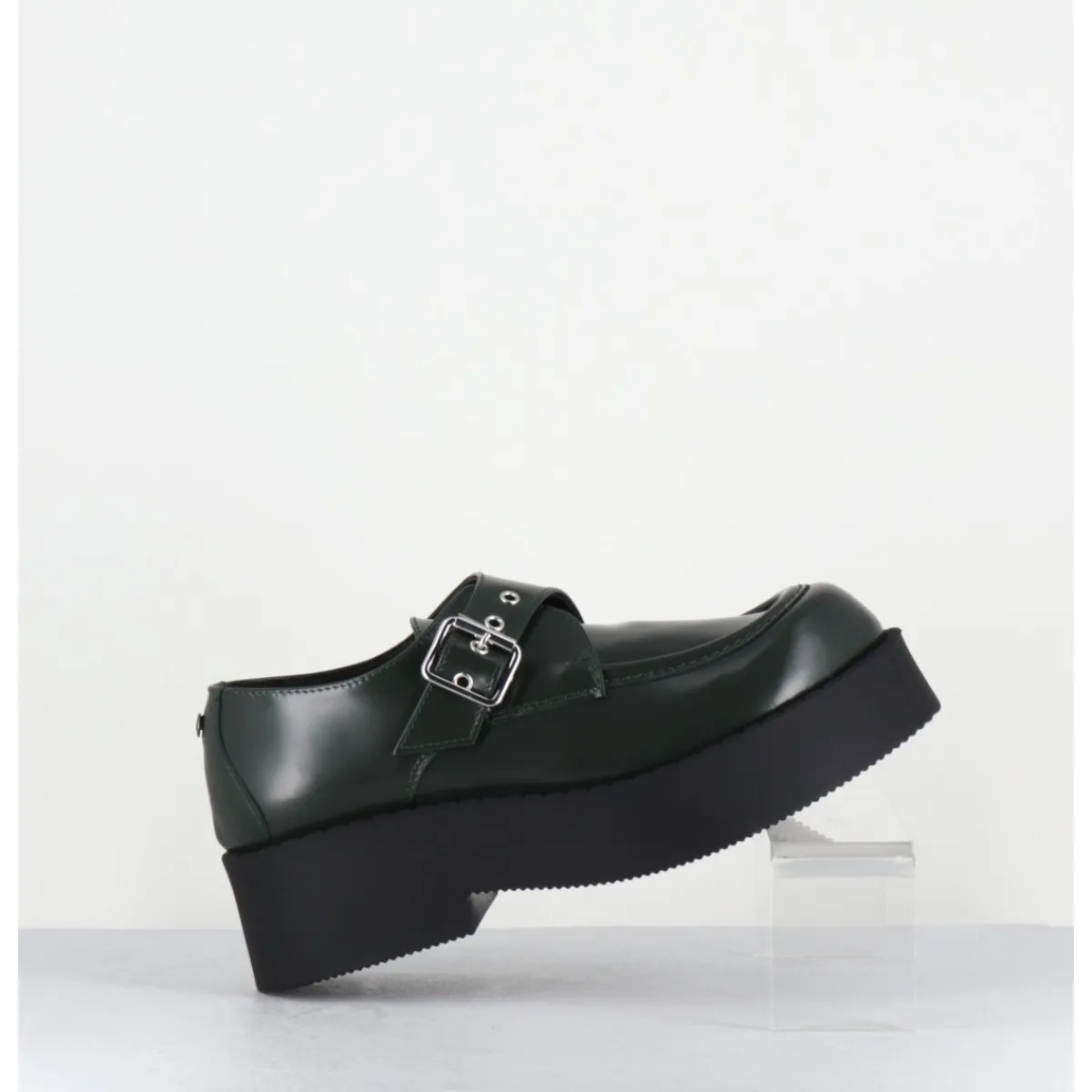 Online OA NON FASHION Creepers en cuir glacé - COOL ABRA VERDE VERT