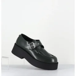 Online OA NON FASHION Creepers en cuir glacé - COOL ABRA VERDE VERT