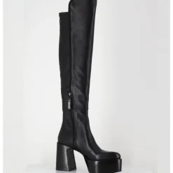 Outlet PREMIATA Cuissardes à plateforme en cuir - M6575 NAPPA NERO NOIR