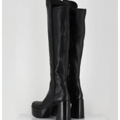 Outlet PREMIATA Cuissardes à plateforme en cuir - M6575 NAPPA NERO NOIR