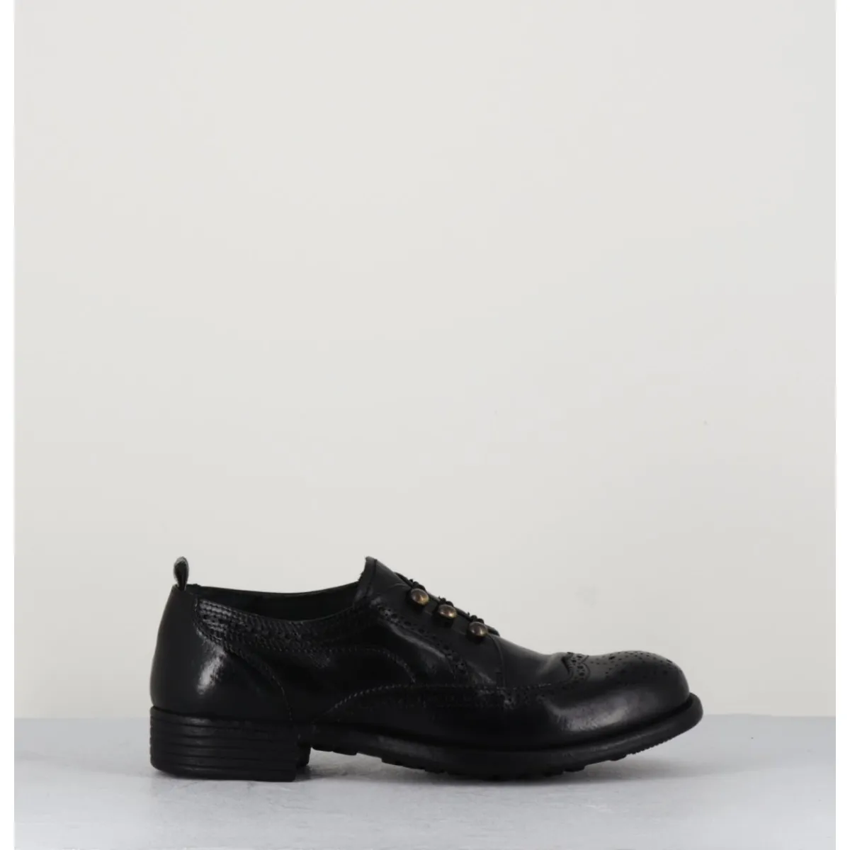Discount OFFICINE CREATIVE Derbies à boutonnière en cuir - CALIXTE 035 NERO NOIR