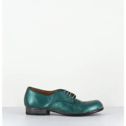 Best MOMA Derbies à lacets en cuir métallisé ligne japonisante - 45401A BON MALTA BLEU