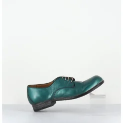 Best MOMA Derbies à lacets en cuir métallisé ligne japonisante - 45401A BON MALTA BLEU