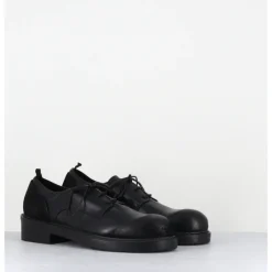 New GARRICE LAB Derbies à lacets en cuir bout rapporté - GAMAN DAVIS NERO NOIR