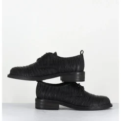 Sale GARRICE LAB Derbies à lacets en cuir plissé - ANATO PLISSE NERO NOIR