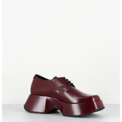 Online VIC MATIE Derbies à plateforme en cuir glacé x - 1F2408D LATTEX DARK RED BORDEAU