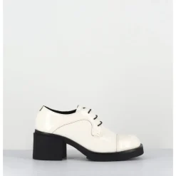 Discount GARRICE LAB Derbies à talon en cuir vernis souple - YOSHI NAPLAK PANNA BLANC
