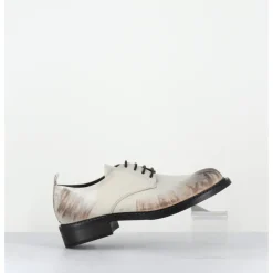 Sale GARRICE LAB Derbies en cuir blanc cassé effet usé - ANATI MORODER AVORIO