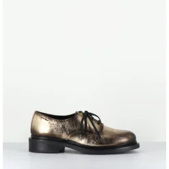 Clearance HOTTO Derbies en cuir craquelé doré effet usé - 61364 CRASH ORO DORE