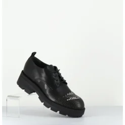 Sale GARRICE LAB Derbies en cuir bout clouté - DABRAN SIENA NERO NOIR