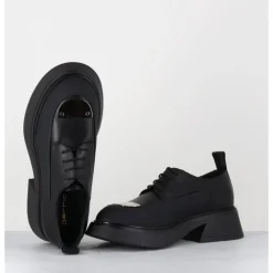 Online GARRICE LAB Derbies en cuir bout métallique - PIKE SAVANA NERO NOIR