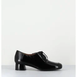 Online AUDLEY Derbies en cuir petit talon - MONICA BLACK MALORY NOIR