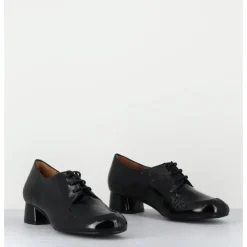 Online AUDLEY Derbies en cuir petit talon - MONICA BLACK MALORY NOIR