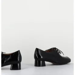 Online AUDLEY Derbies en cuir petit talon - MONICA BLACK MALORY NOIR