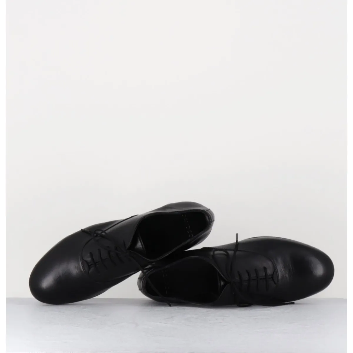 Clearance TO&CO Derbies minimalistes en cuir souple - STJA COW BLACK NOIR