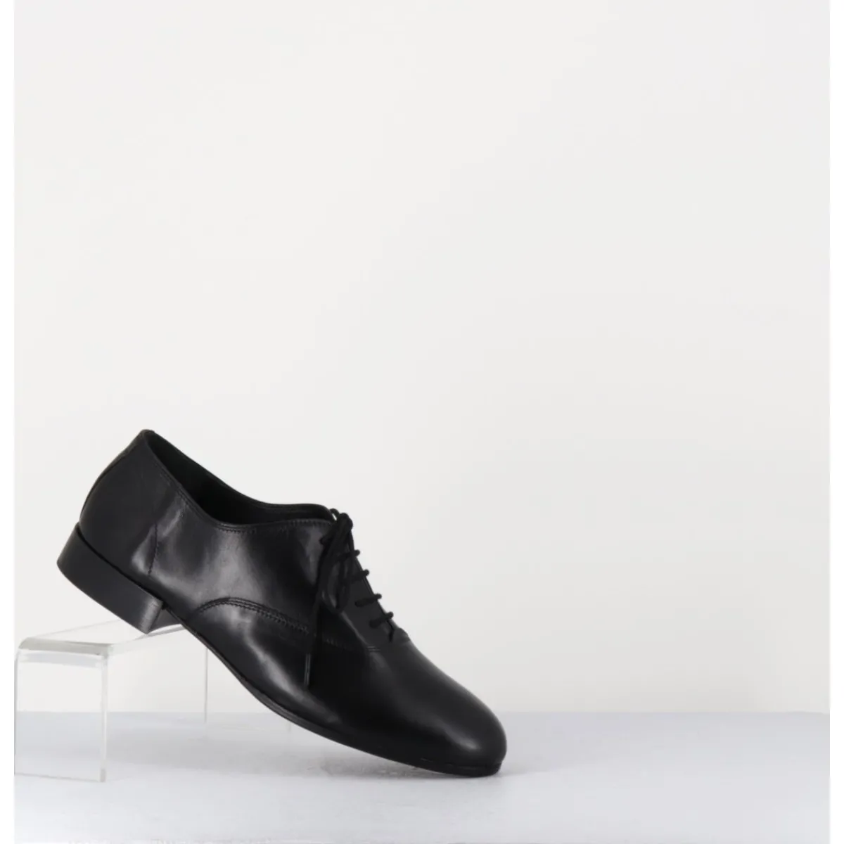 Clearance TO&CO Derbies minimalistes en cuir souple - STJA COW BLACK NOIR