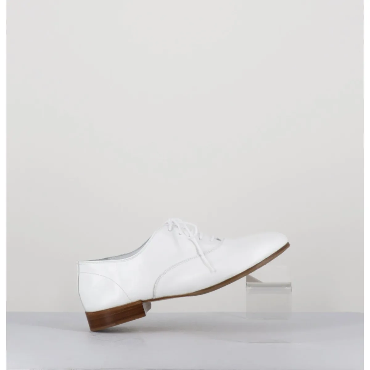 Best TO&CO Derbies minimalistes en cuir souple - STJA COW WHITE BLANC