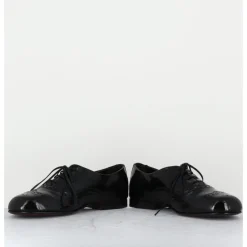 HOTTO Derbies plats en cuir vernis souple - 60364 NAPPALAK NERO NOIR