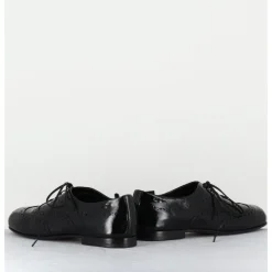 HOTTO Derbies plats en cuir vernis souple - 60364 NAPPALAK NERO NOIR