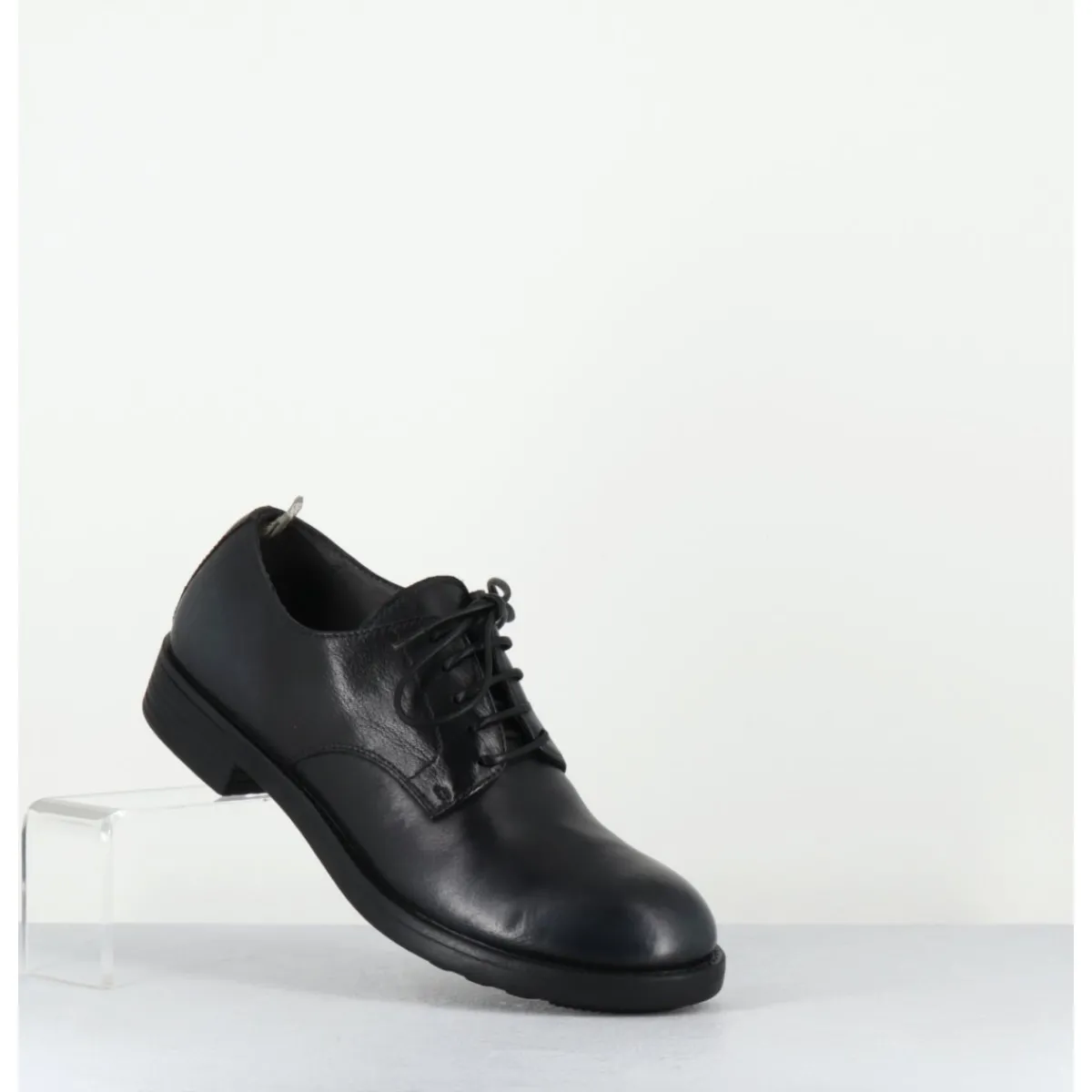 Clearance OFFICINE CREATIVE Derbies souples à lacets en cuir brossé noir & bleu - SERGEANT101 SUPERNERO