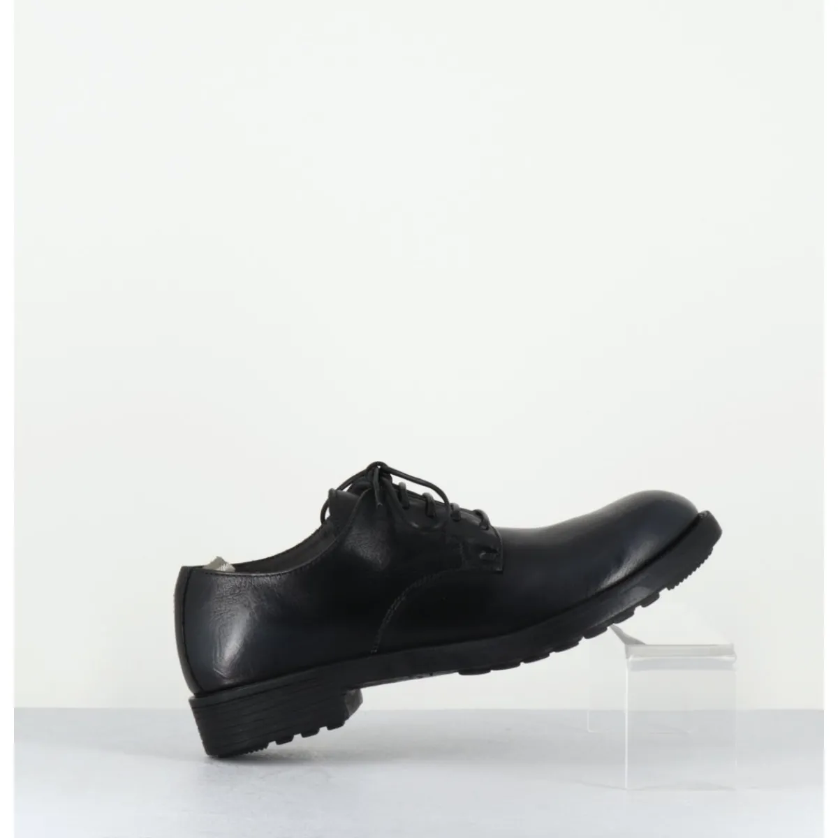Clearance OFFICINE CREATIVE Derbies souples à lacets en cuir brossé noir & bleu - SERGEANT101 SUPERNERO