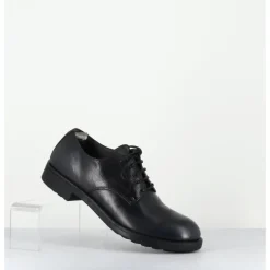 Clearance OFFICINE CREATIVE Derbies souples à lacets en cuir brossé noir & bleu - SERGEANT101 SUPERNERO