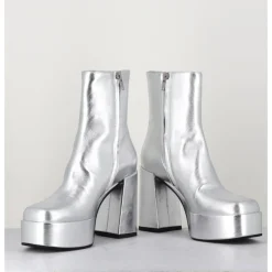 Outlet GARRICE LAB Disco boots à plateforme cuir - CARE O ARGENT