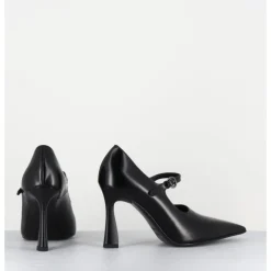 Hot PREMIATA Escarpins à bride bout pointu talon haut cuir - M6590 SPLENDID NERO NOIR